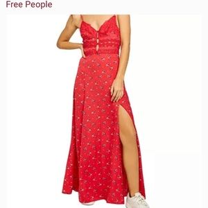 NWT Free People Out & About Lace Trimmed Maxi
